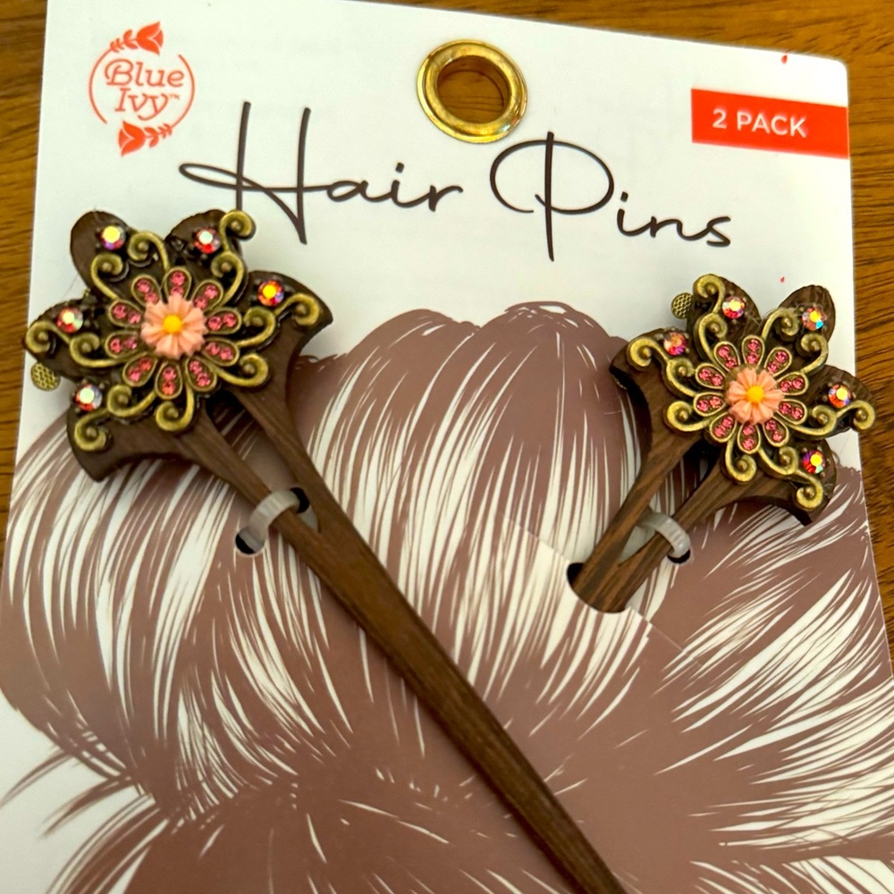 Blue Ivy Floral  Boho Style Hair Pins